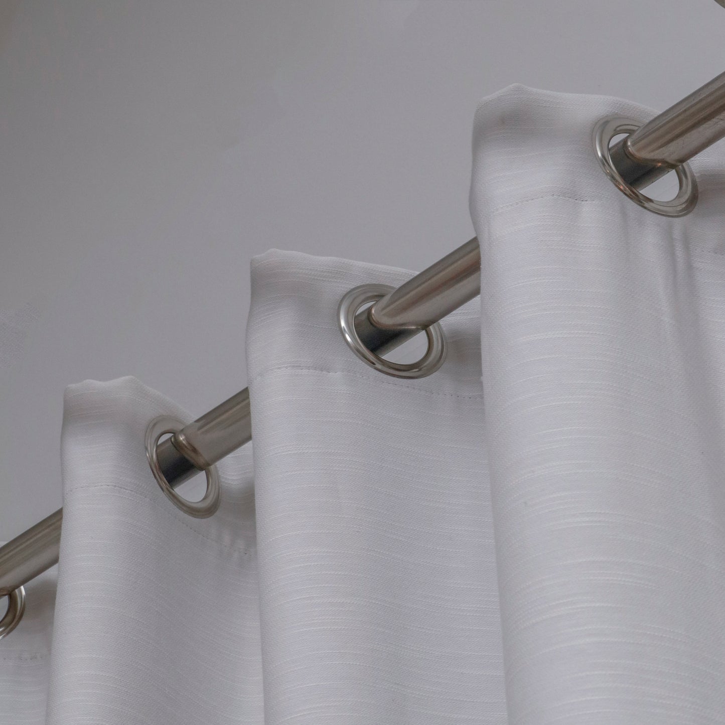 White Double-Layer Sunblock Door Curtains