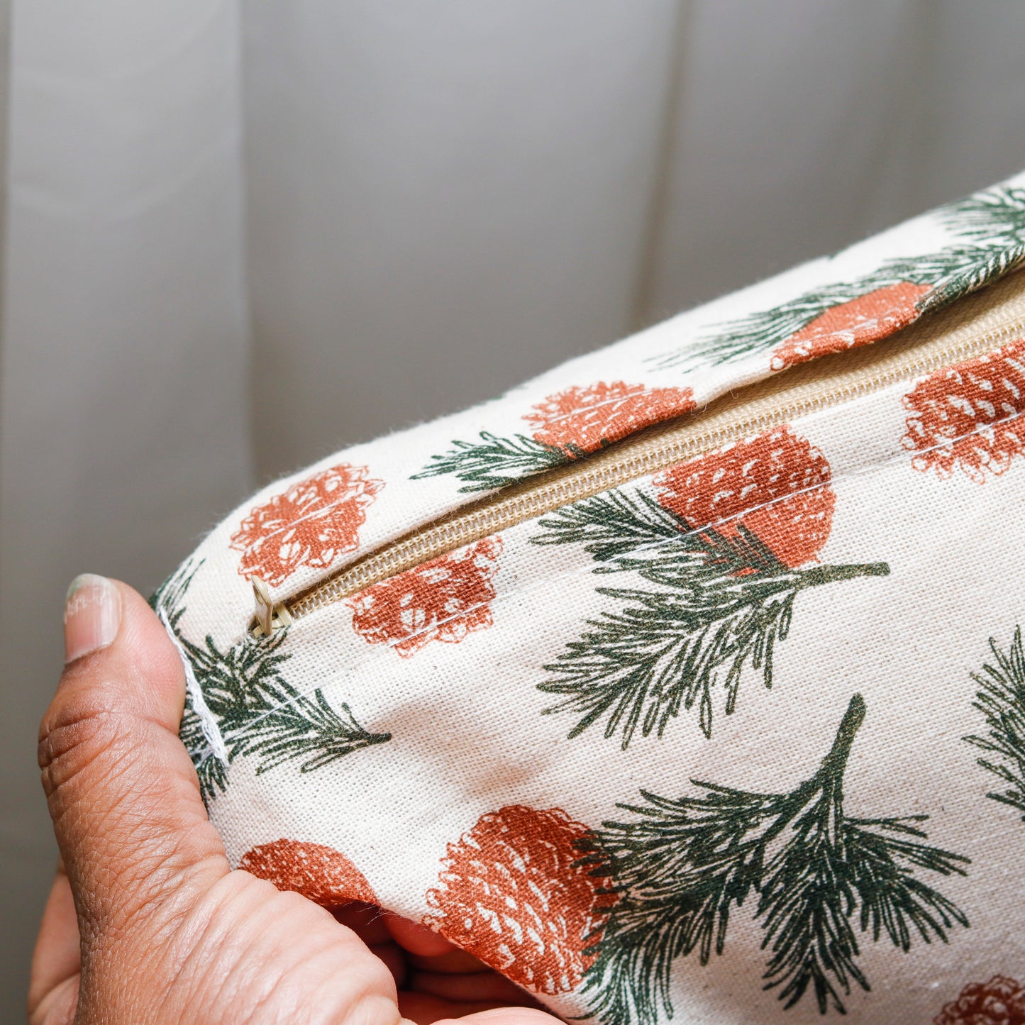 Pinecones Print Cushion Cover