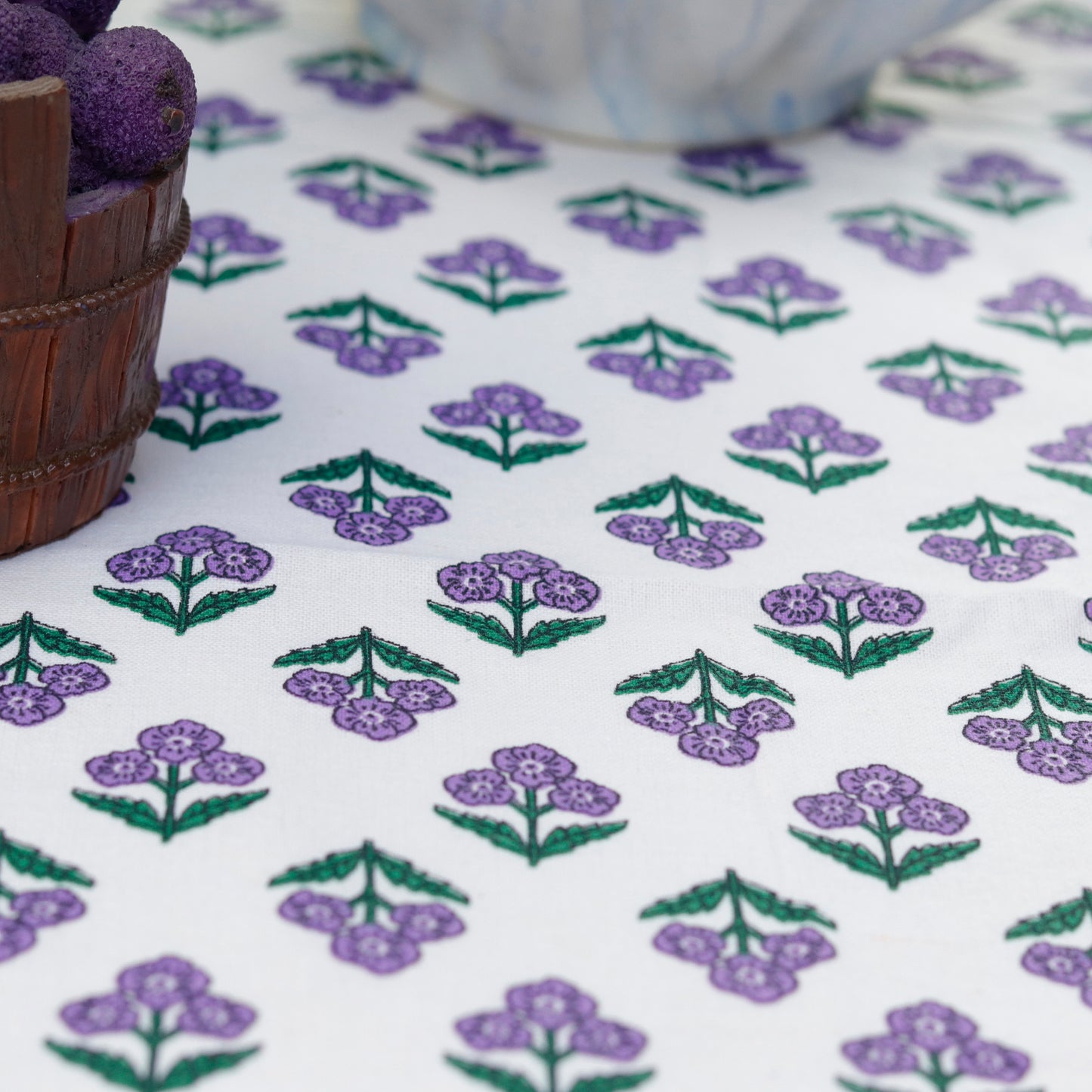 Lilac Floral Tablecloth