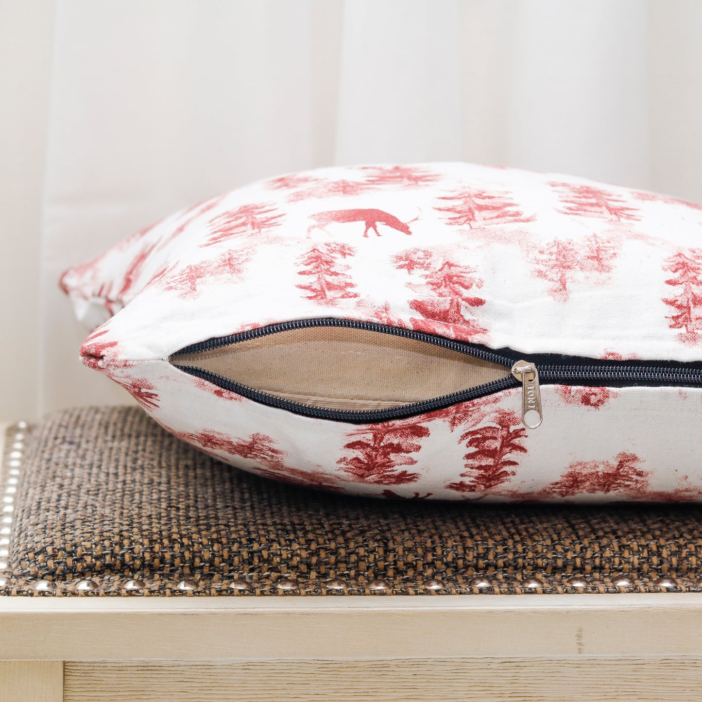 Reindeer Print Cushion Cover