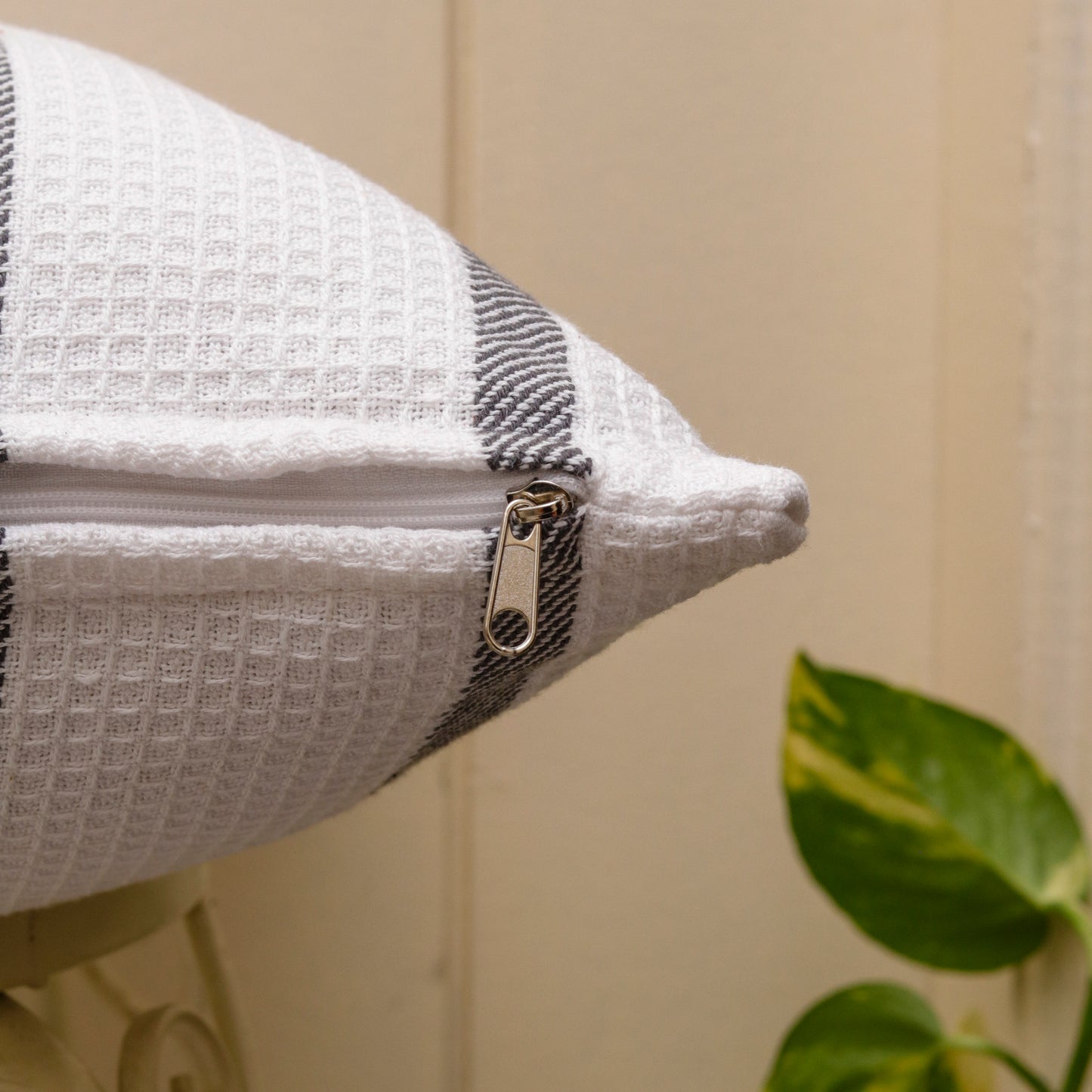 Classic Charcoal Stripe Cushion Cover