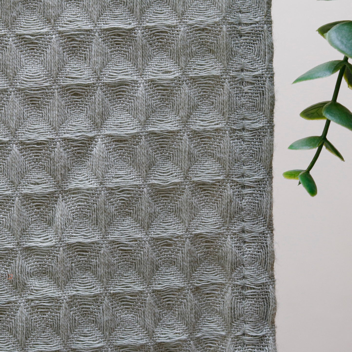 Olive Green Waffle Weave Kitchen Towel