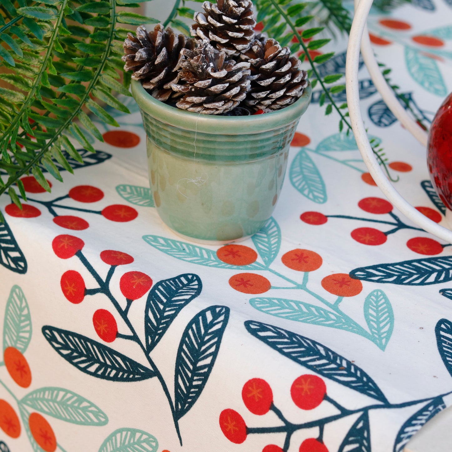 Berry Bliss with Tassels Table Runner