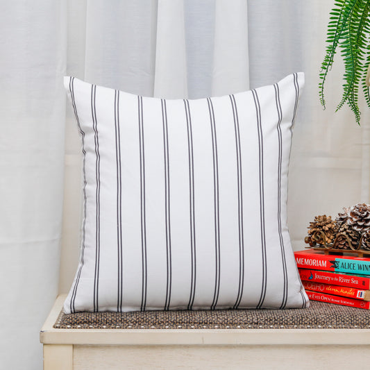 Classic Black Striped Cushion Cover