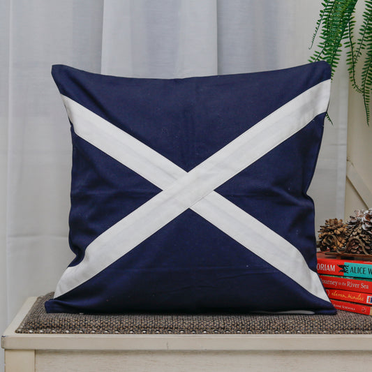 White Cross Cushion Cover