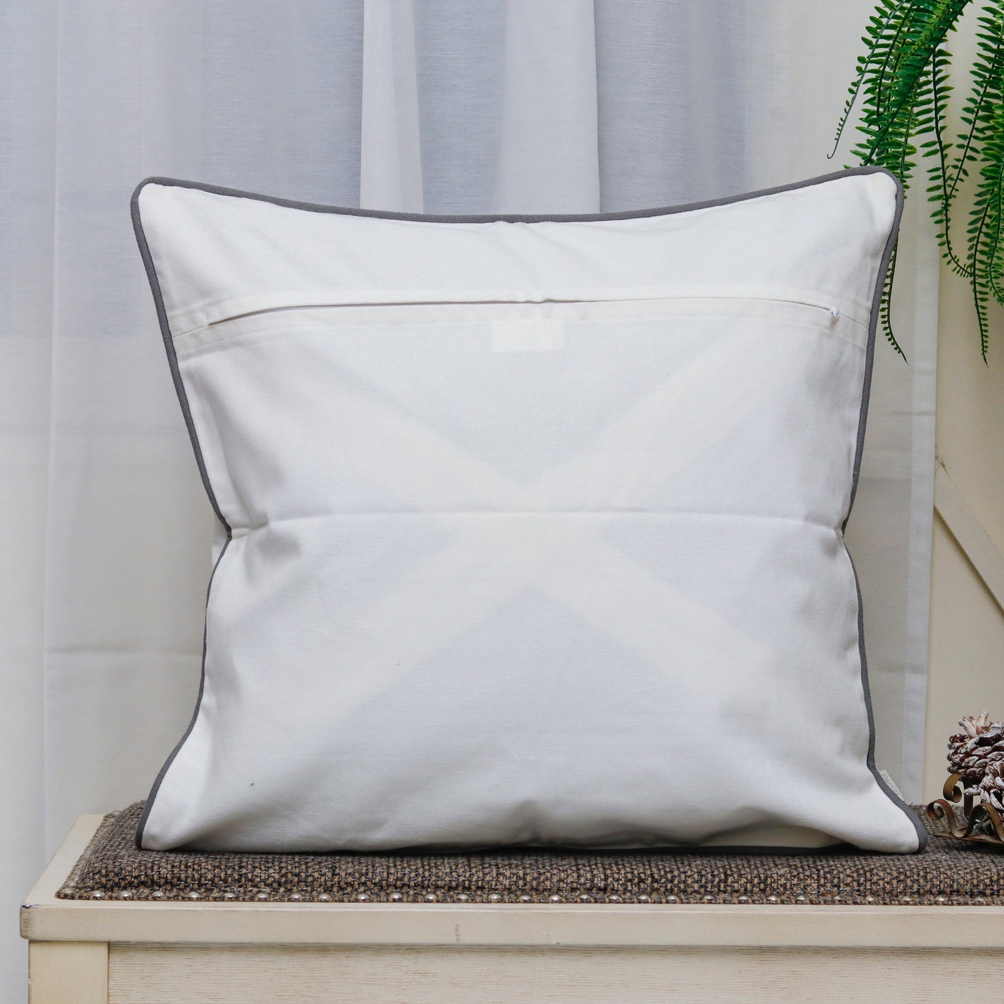 Grey Star Cushion Cover