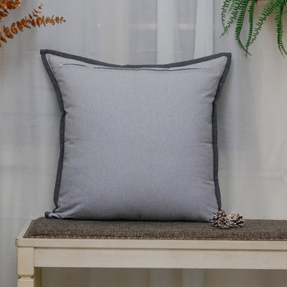 Grey Cross Cushion Cover