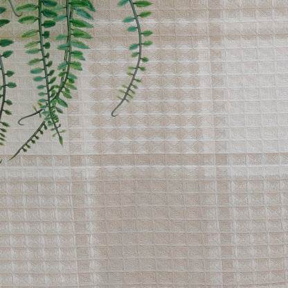 Neutral Grid TableCloth (Waffle Weave)