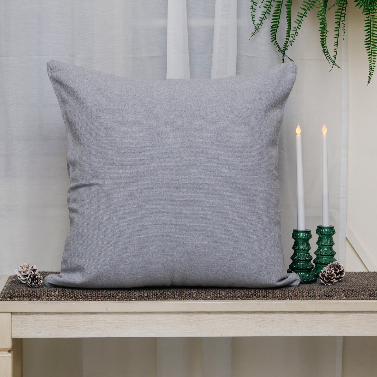 Plain Grey Cushion Cover
