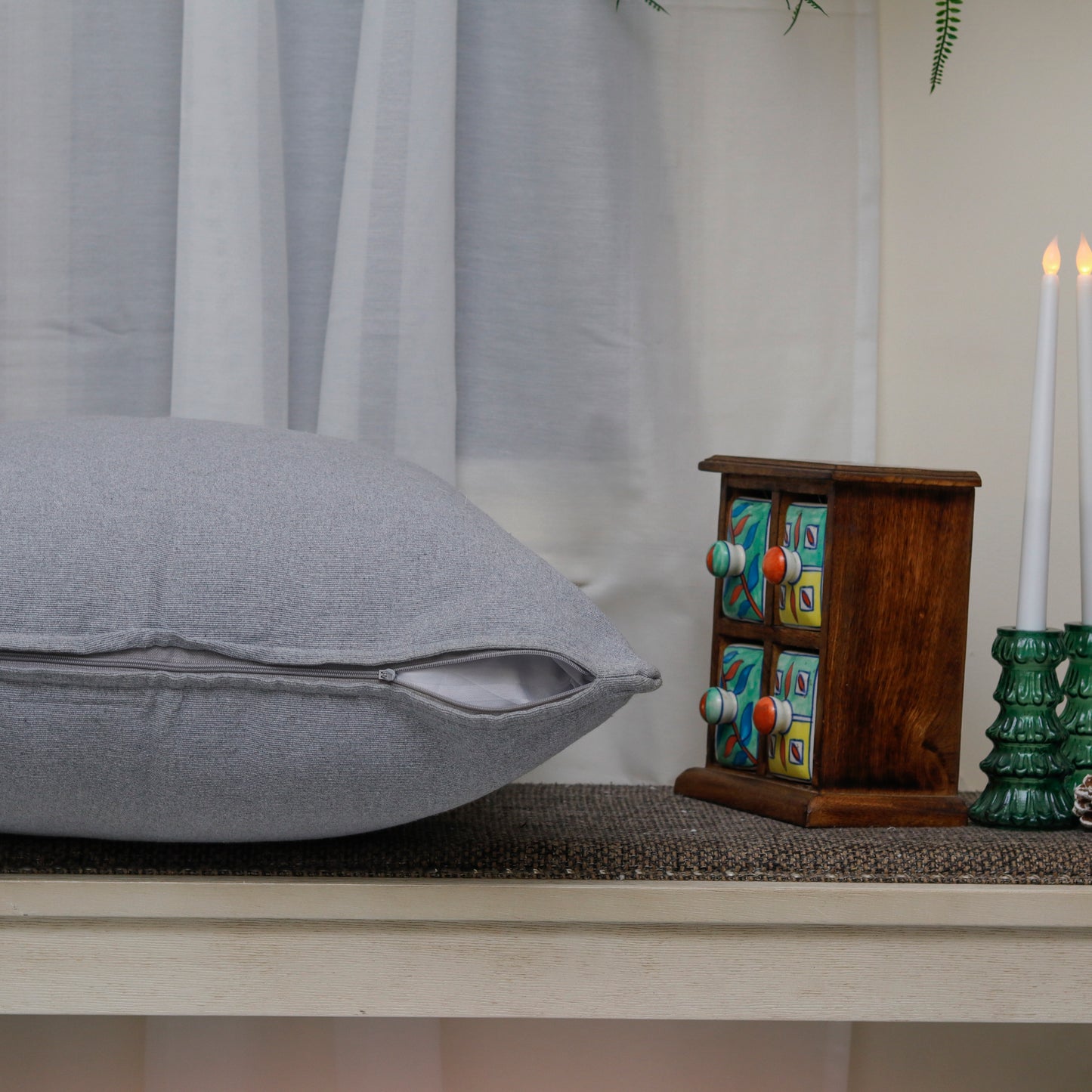 Plain Grey Cushion Cover