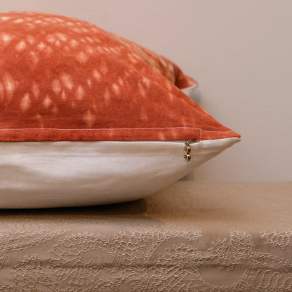 Rust Brown Tie-Dye Cotton Cushion Cover – 20x20 Inches