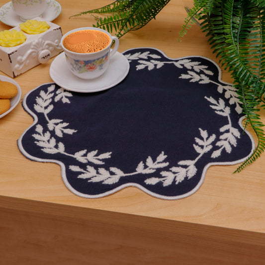 Navy Blue Cotton Doilies