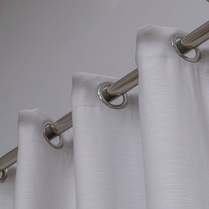 White Double-Layer Sunblock Door Curtains