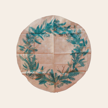 Xmas Tree Tablecloth (Round Jute)