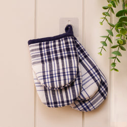 Chequered Quilted Oven Mittens