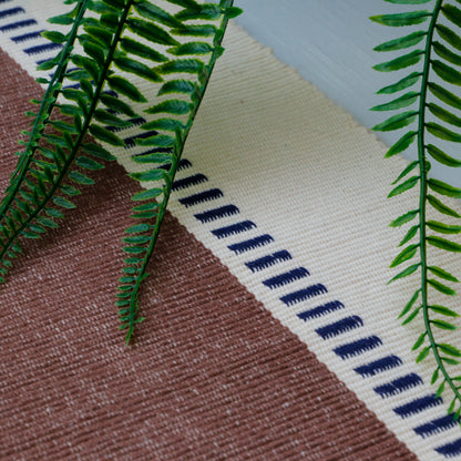 Brown Ribbed Table Runner