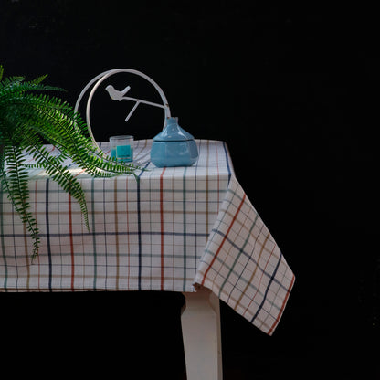 Rustic Plaid Cotton Tablecloth