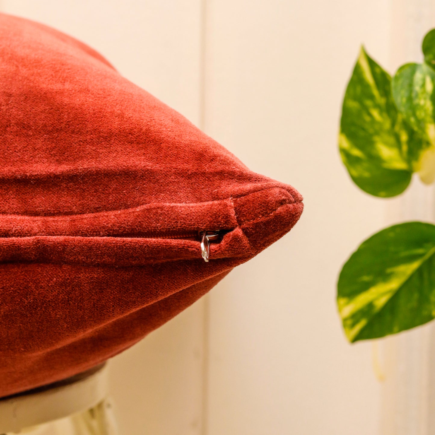 Terracotta Velvet Cushion Cover