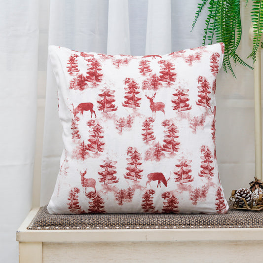 Reindeer Print Cushion Cover