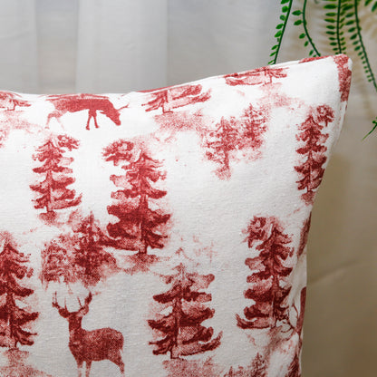 Reindeer Print Cushion Cover