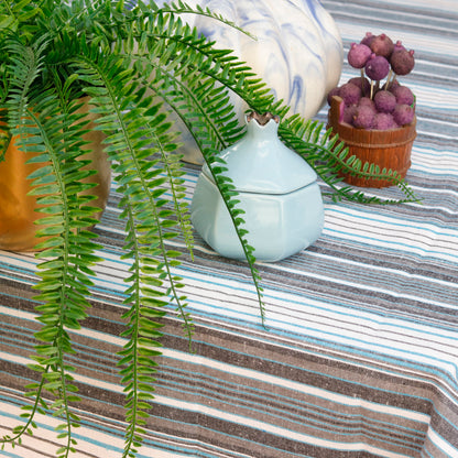 Mint Striped Tablecloth