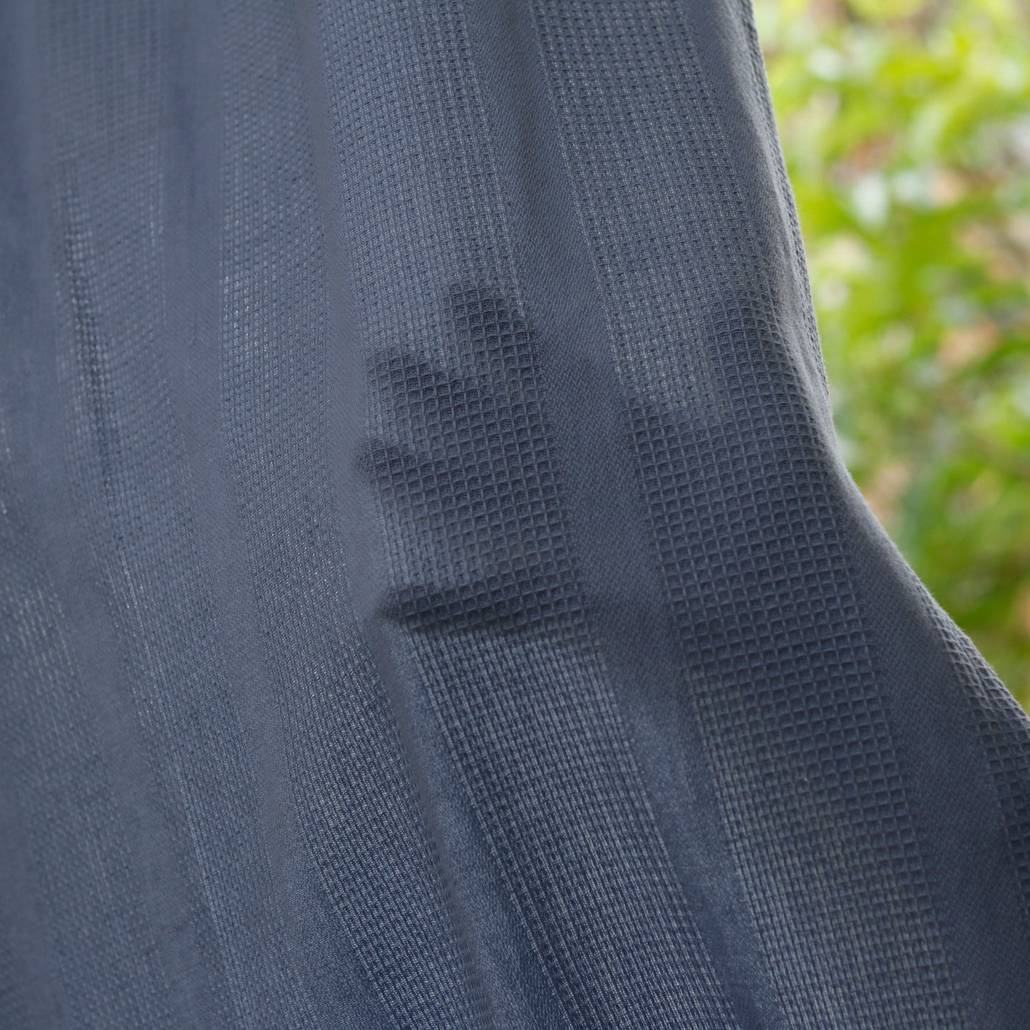Blue Grid Luxe Curtain