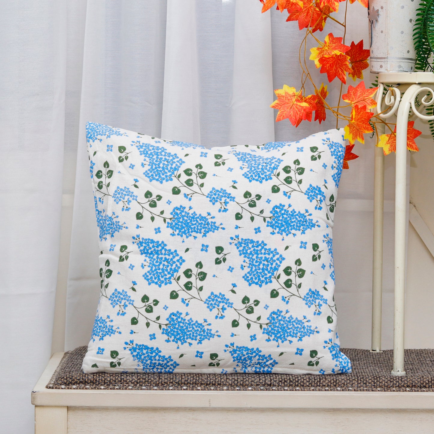 Blue Floral Cushion cover
