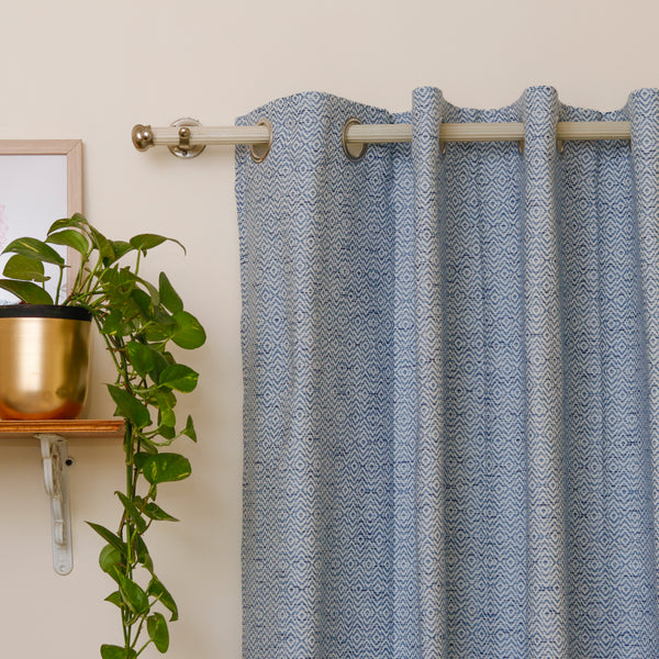 Azure Diamond Drape Curtain