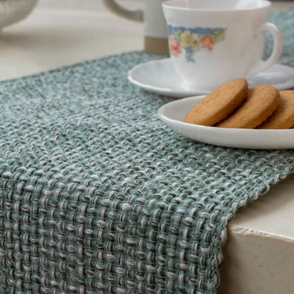 Green Haven Table Runner with Tassels