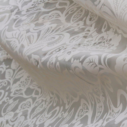 White Floral Sheer Curtain