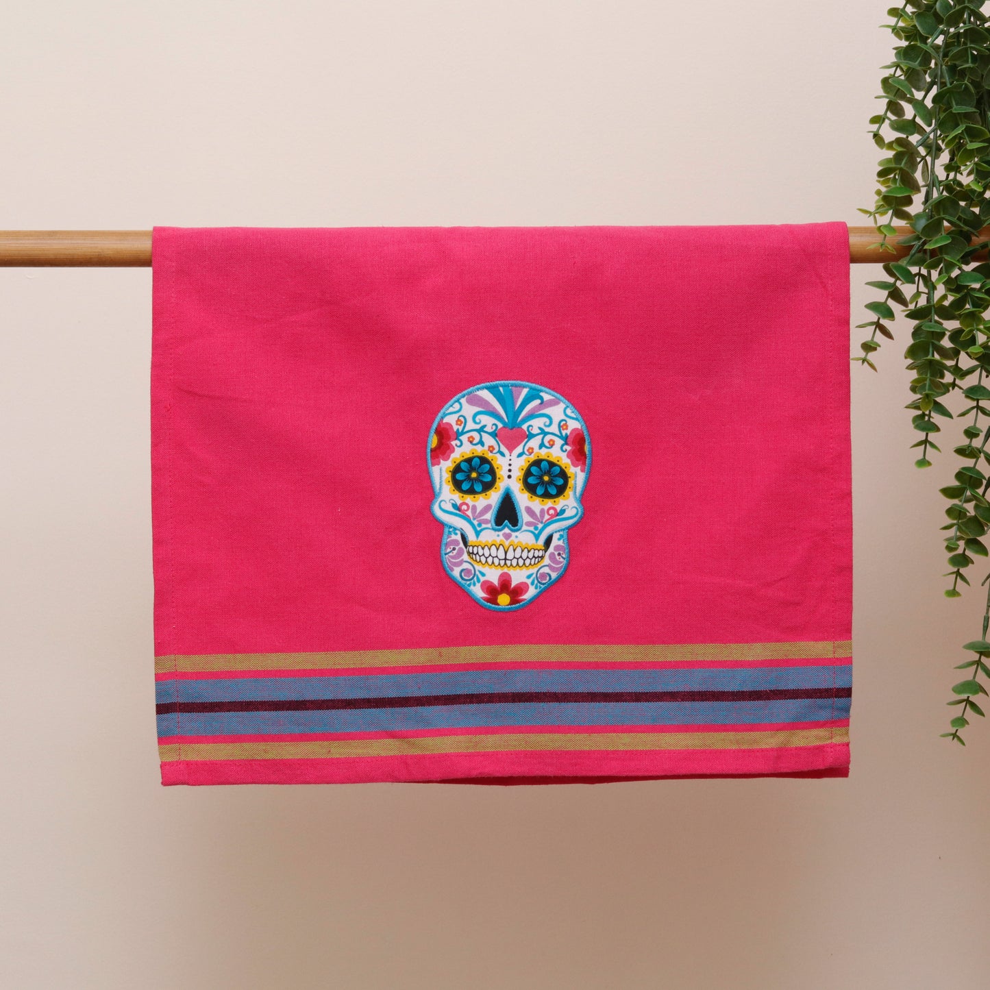 Pink Skull Kitchen Towel
