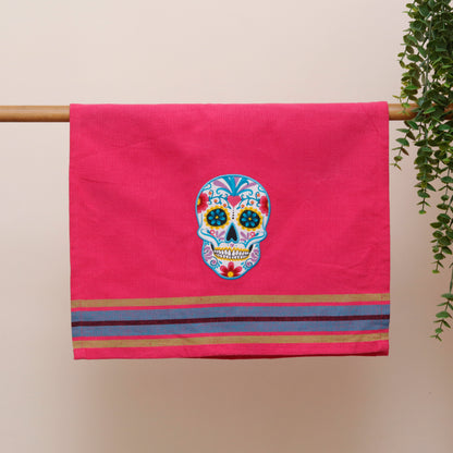 Pink Skull Kitchen Towel