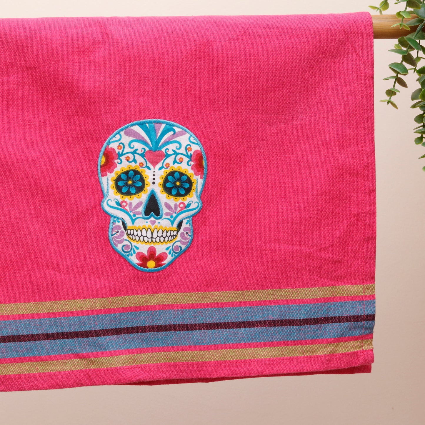 Pink Skull Kitchen Towel