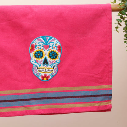 Pink Skull Kitchen Towel