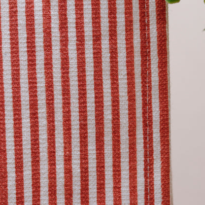 Brick Red Stripes Terry Kitchen Towel