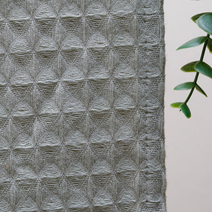 Olive Green Waffle Weave Kitchen Towel