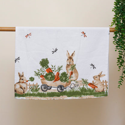 Bunny Cart Kitchen Terry Towel