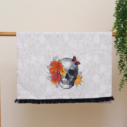 Skull Petals Terry Towel