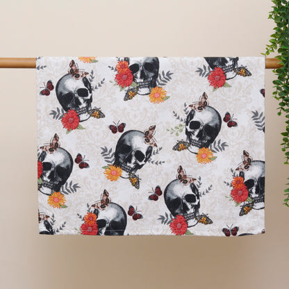 Skull Blossom Terry Kitchen Towel