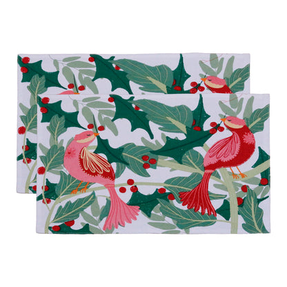 Berry Bird Placemats (Set of 2 Placemats)