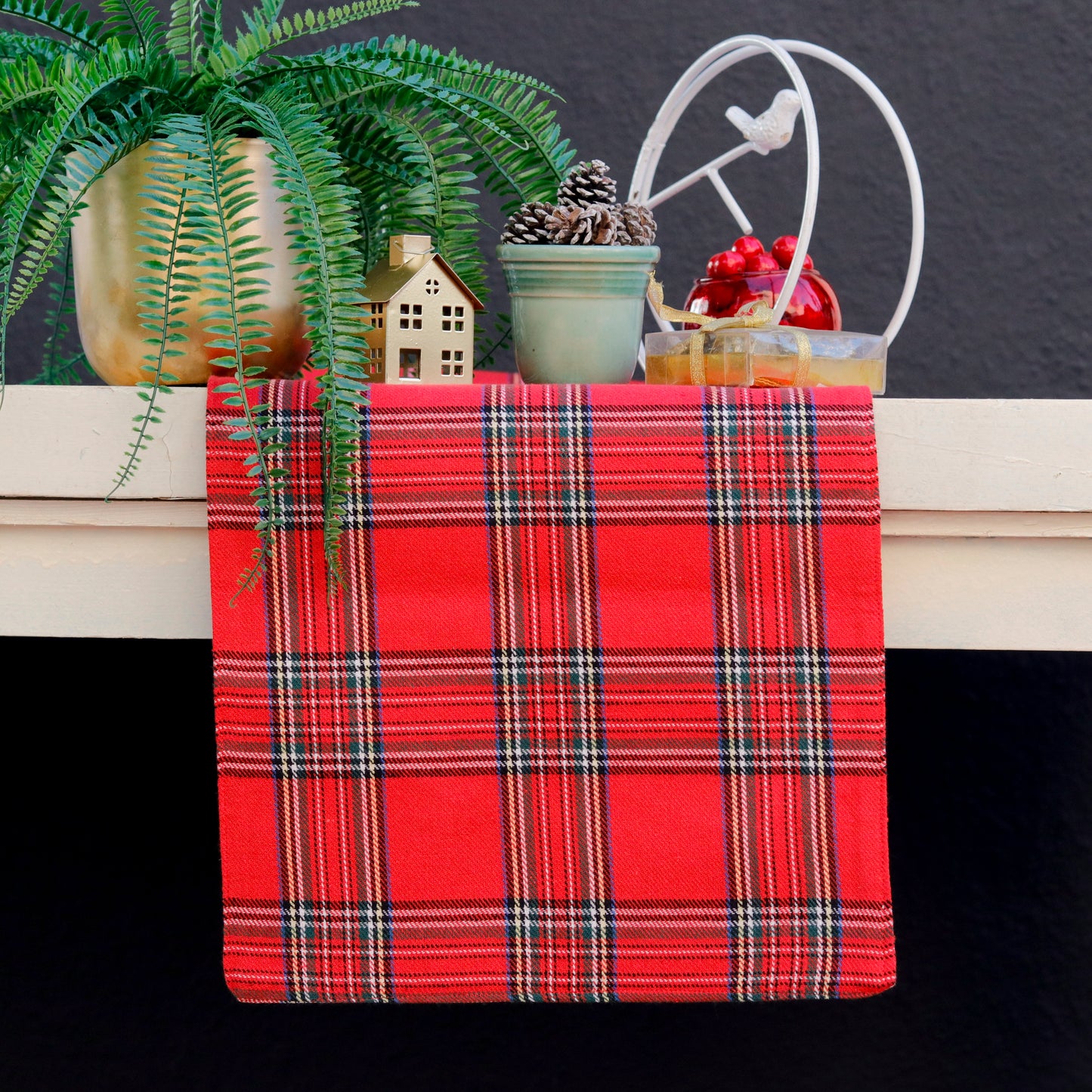 Tartan Red Table Runner
