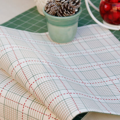 Green Grid Table Runner