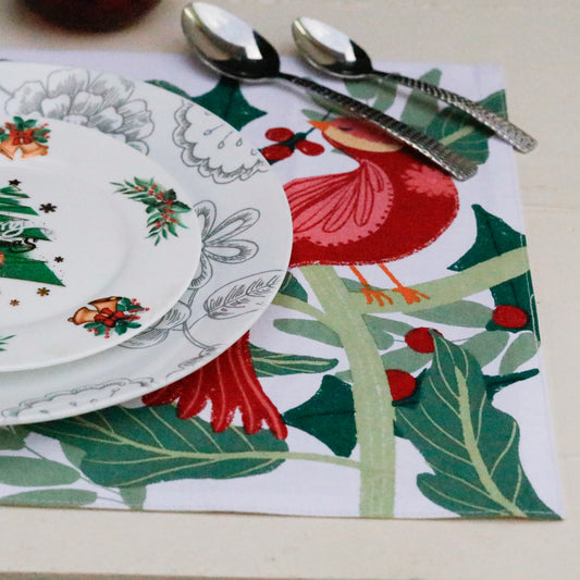 Berry Bird Placemats (Set of 2 Placemats)