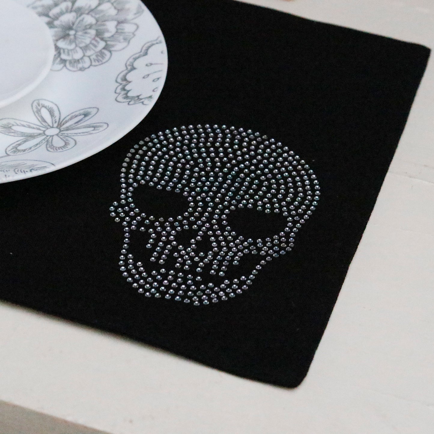 Skull Diamante Placemats (Set of 2 Placemats)